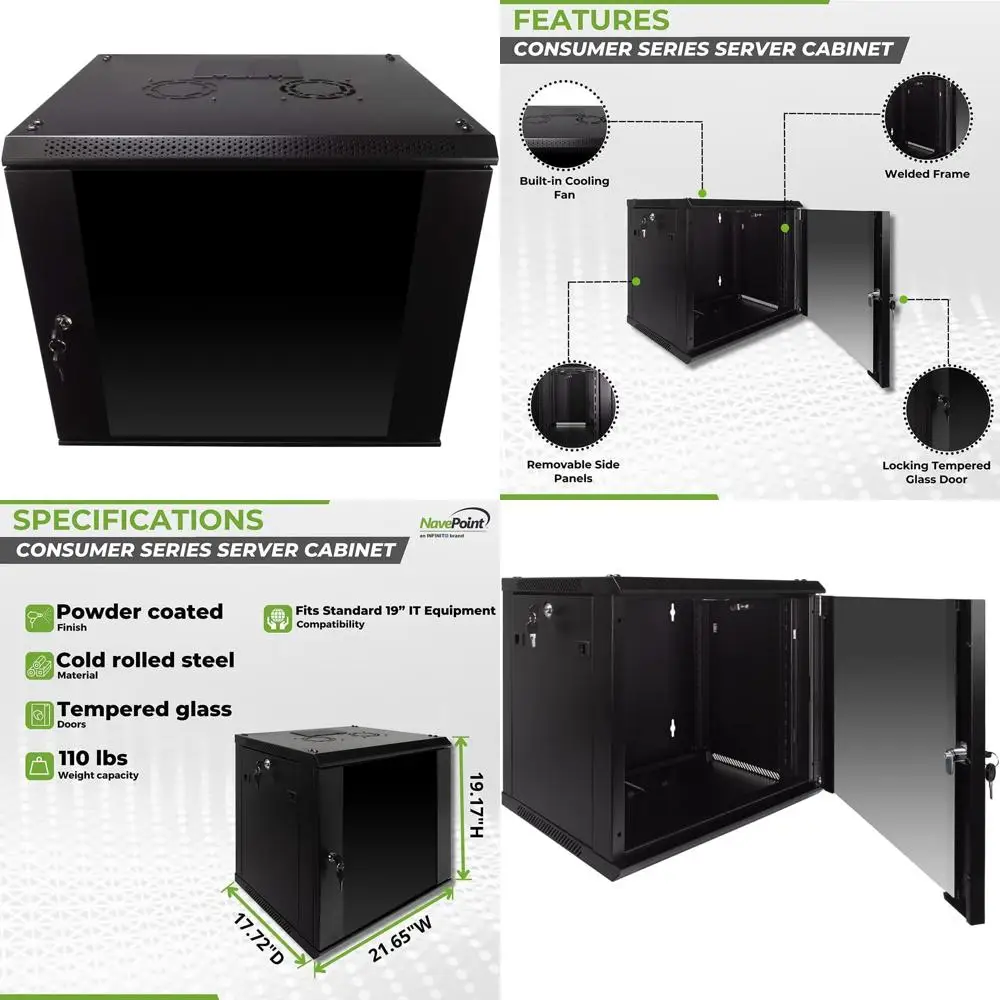 9U Wall-Mounted Net…