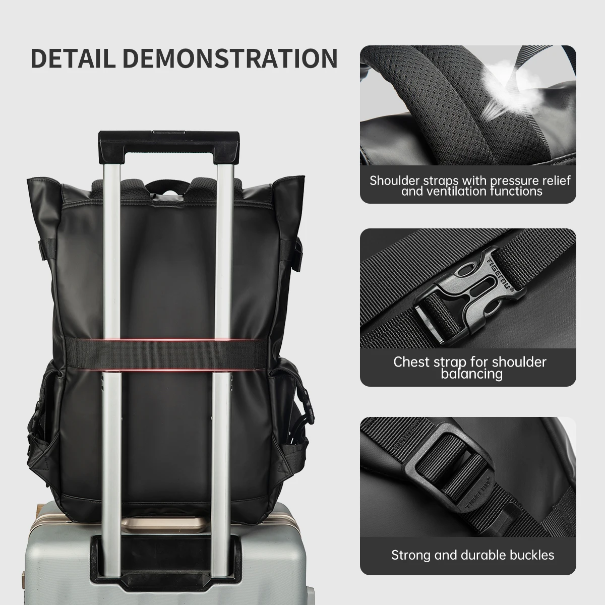 Tigernu Men‘s Backpack Youth School Backpacks Fashion Cabin Backpack For Men 15.6inch Laptop Backpacks Travel Mochilas Knapsack