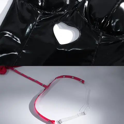 रोलेकोस रैबिट होल बनी गर्ल कॉस्ट्यूम वैलेंटाइन डे महिलाओं के लिए इलास्टिक लेदर फ़ैब्रिक सेक्सी कॉस्प्ले बनी सूट ब्लैक जंपसूट 6 best sales खरगोश की पोशाक - №3