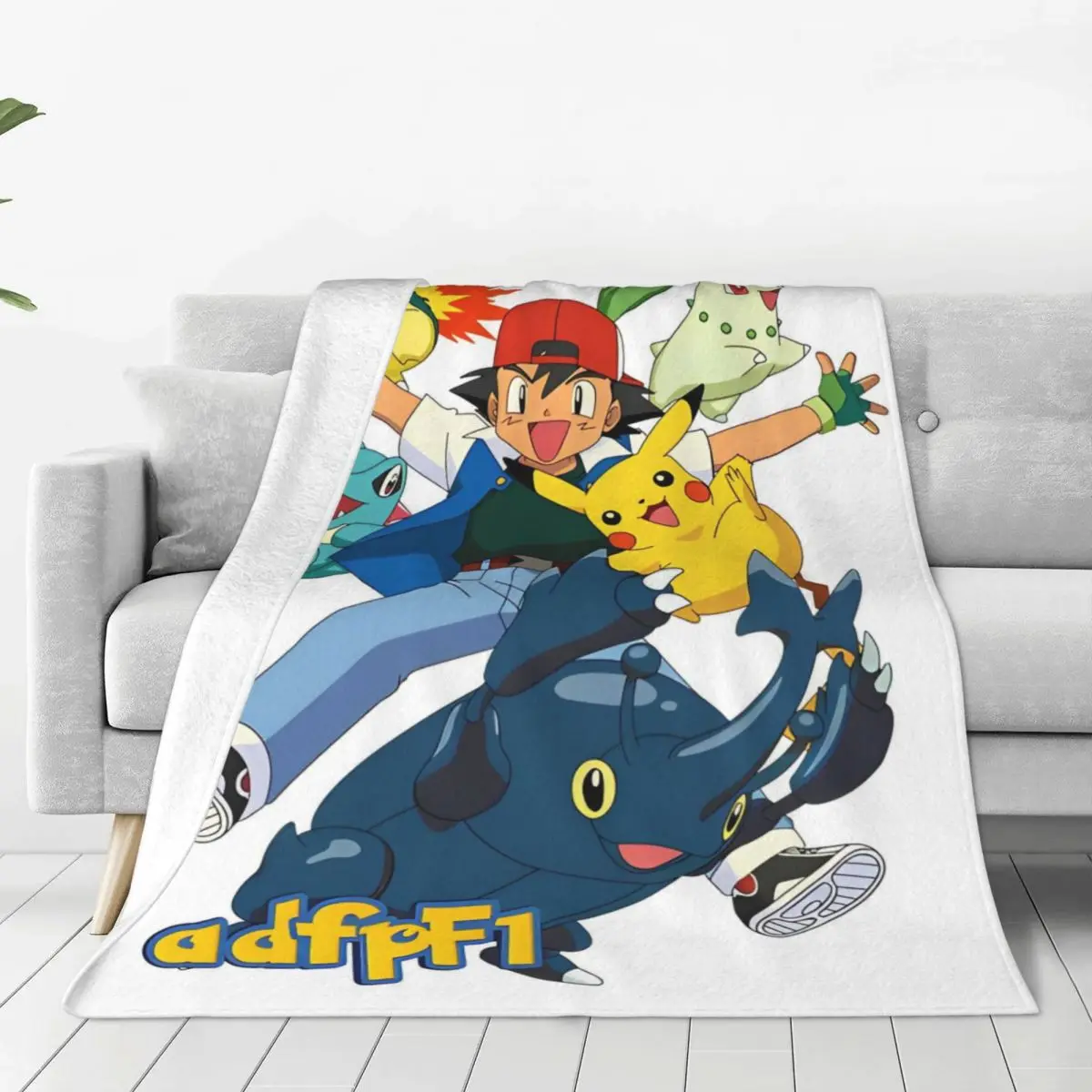 Pokemon Pikachu Anime Flannel Blankets Cute Cartoon Game Awesome Throw Blankets for Home Rug Piece Warm