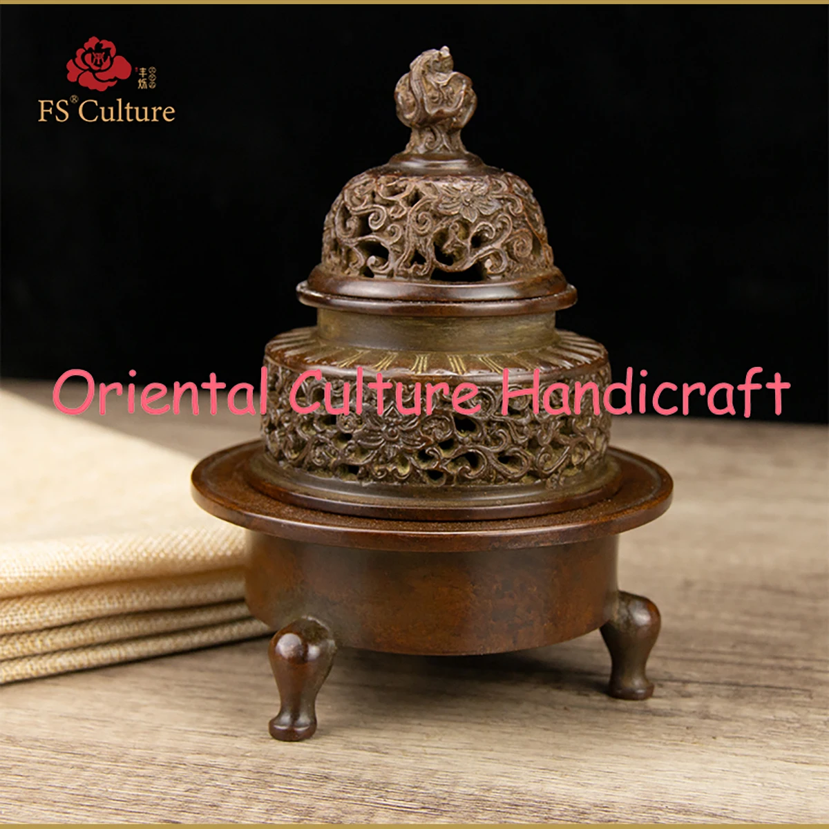 Three-Tiered Incense Burner, Imperial Bronzes,Handicrafts,Home And Office Ornaments, Collectibles, High-End Culture Gifts