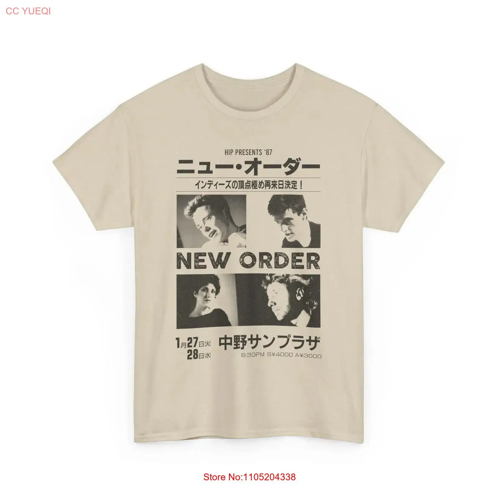 

Винтажная футболка New Order Live in Japan из плотного хлопка в стиле ретро для фанатов, винтажная стираная модная стильная универсальная удобная футболка