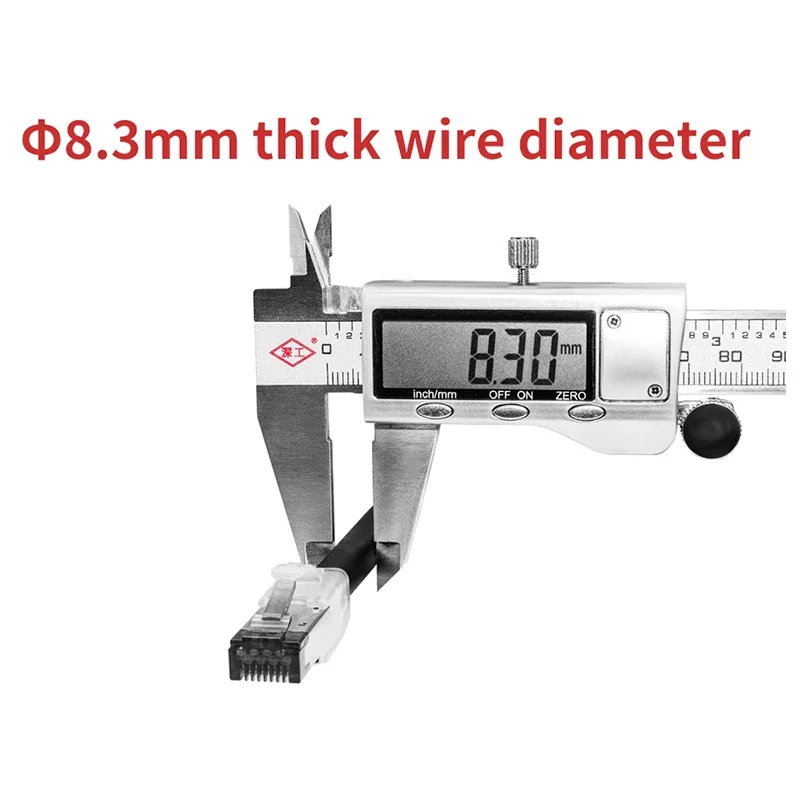 Cat8 イーサネットケーブル、屋外&屋内、23AWG Cat8 LAN ネットワークケーブル 40Gbps、2000Mhz、金メッキ RJ45 コネクタ付き、耐候性