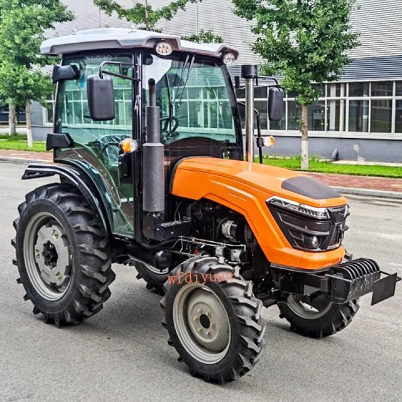 Duurzaam: Hete Verkoop Minitractoren 70hp Landbouw Vierwielige Landbouwtractor Met Graafmachine En Voorlader