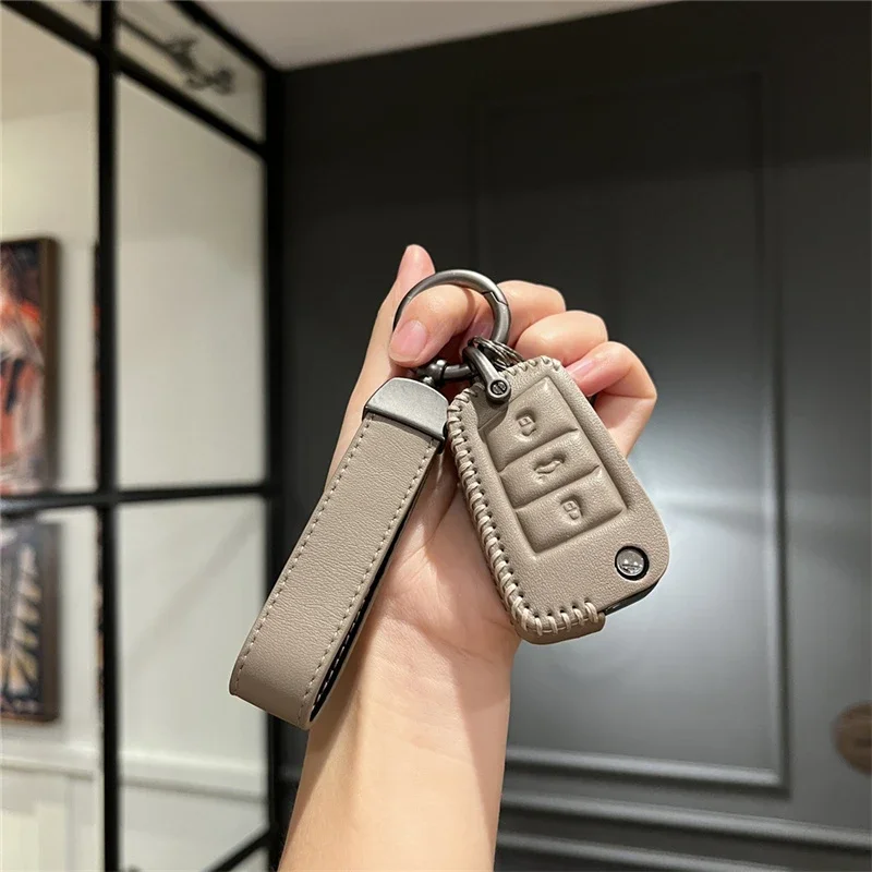 faux Leather Car Key Case For Volkswagen VW Polo Golf Passat Tiguan Beetle Caddy T5 Up Eos Skoda Octavia Seat Leon Altea FR Ibiz