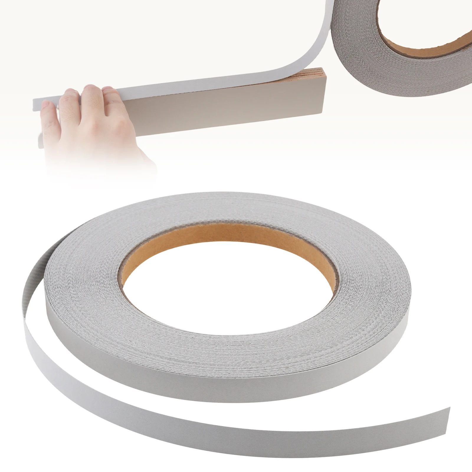 3/4 in x 164 ft Gray Melamine Pre-Glued Edge Banding for Cabinets Plywood