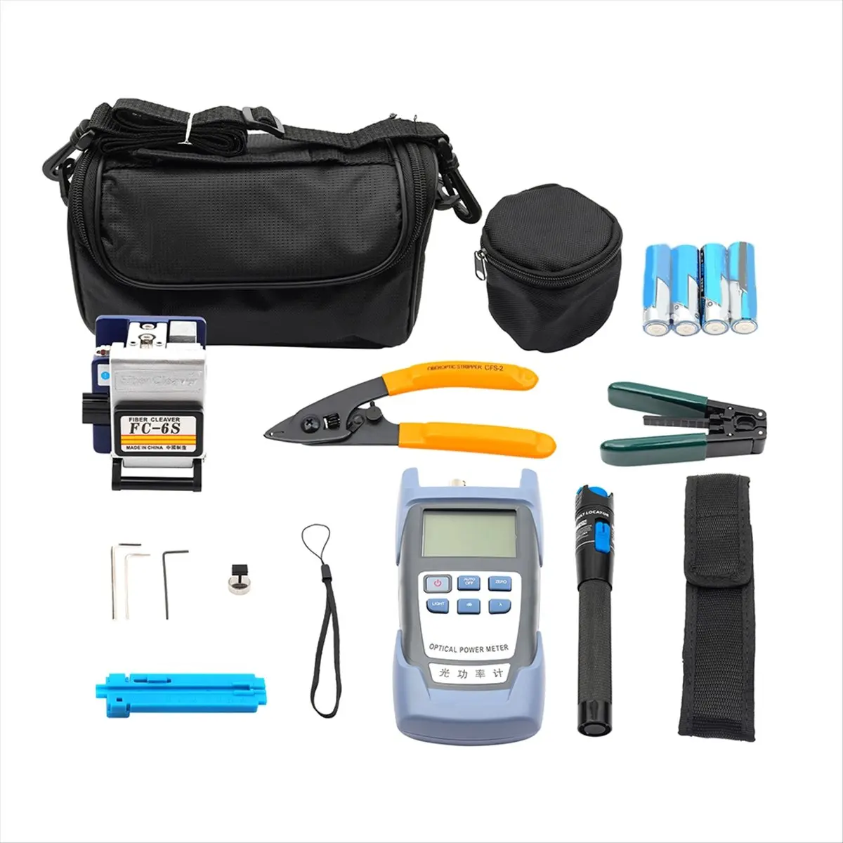 L73A NEW FTTH Fiber Optic Tool Kit with Fiber Fibra Optica Power Meter 10mW Visual Fault Locator FC-6S FTTH Tool