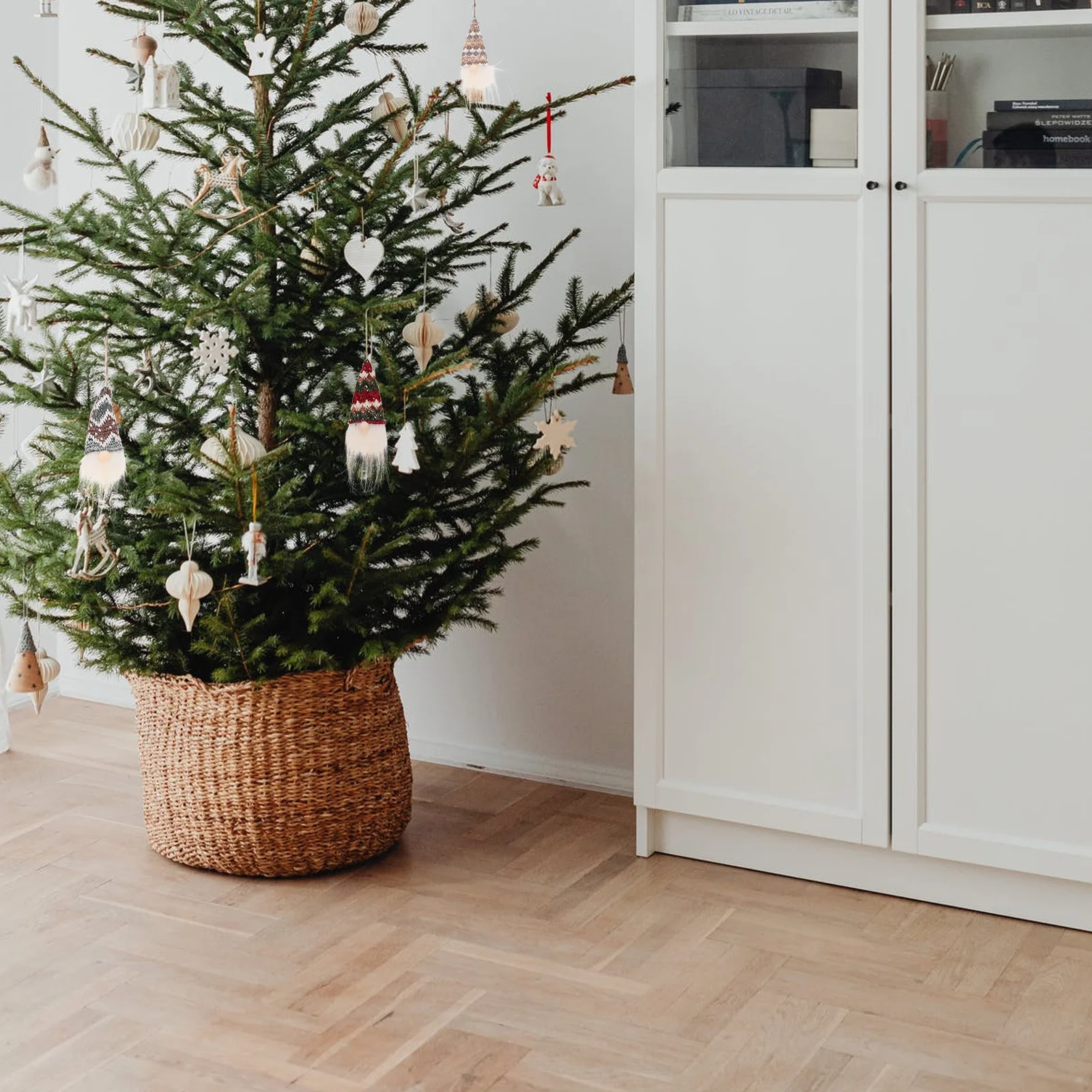 

5Pcs Christmas Knit Faceless Old Man Wine Bottle Covers Decorative Xmas Sleeves Holiday Party Supplies Bottle Hat