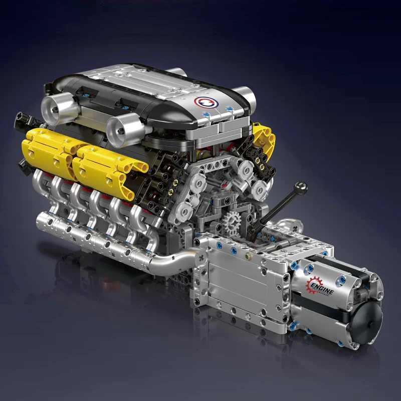 1260 pièces technique MOC MouldKing 10202 voiture de sport Supercar V12 moteur Transmission modèle blocs de construction brique Puzzle jouets cadeau