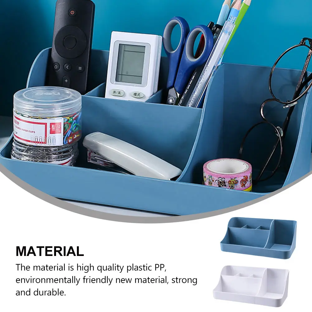 

2pcs Plastic PP Storage Box Desktop Organizer Multi-Grid Case Durable Office Stationery Bedroom Bathroom