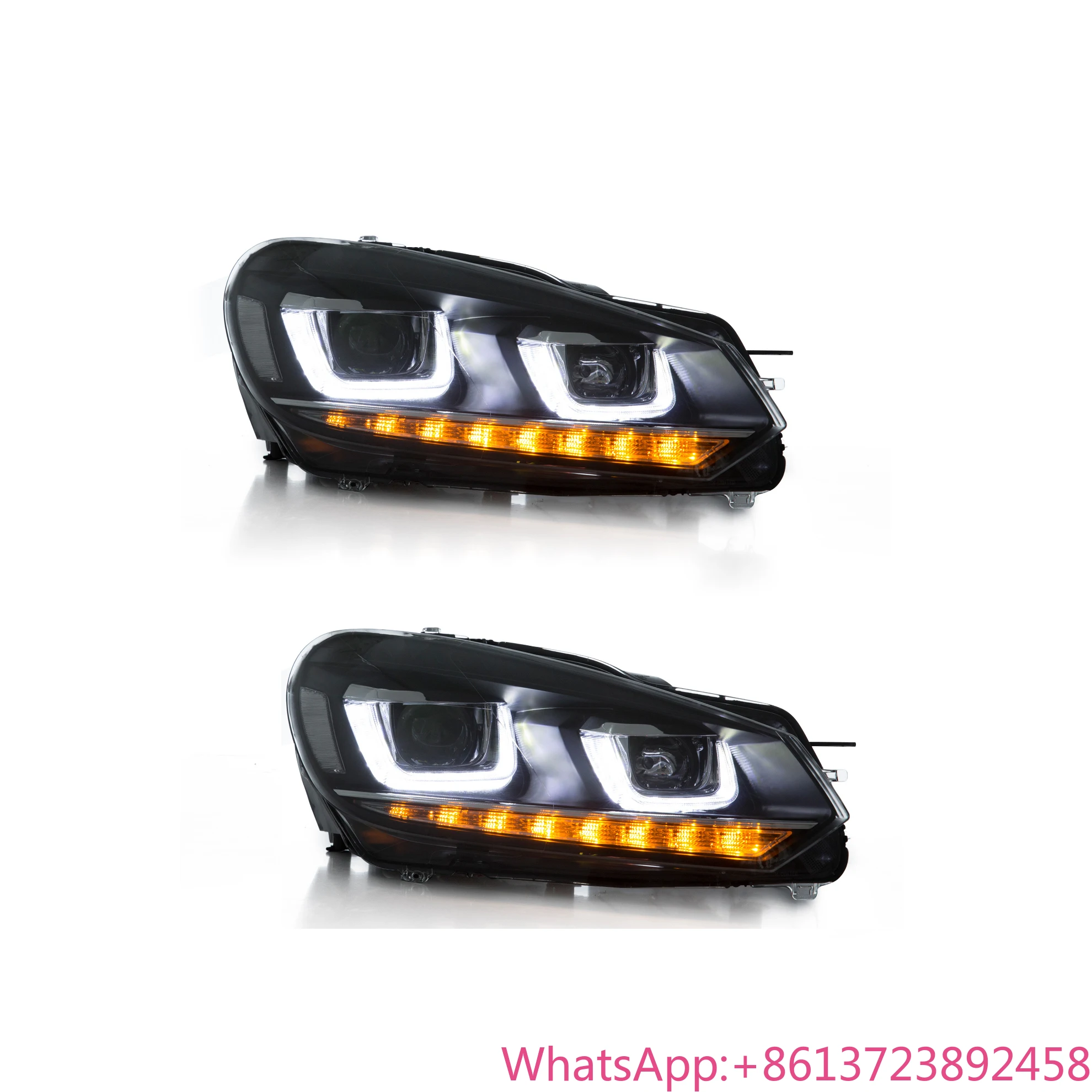 Vland Factory Full LED Front Car Lamp Switchback Turn Signals Head Light  2010 2012 2013 2014  for VW Golf 6 Headlights Mk6