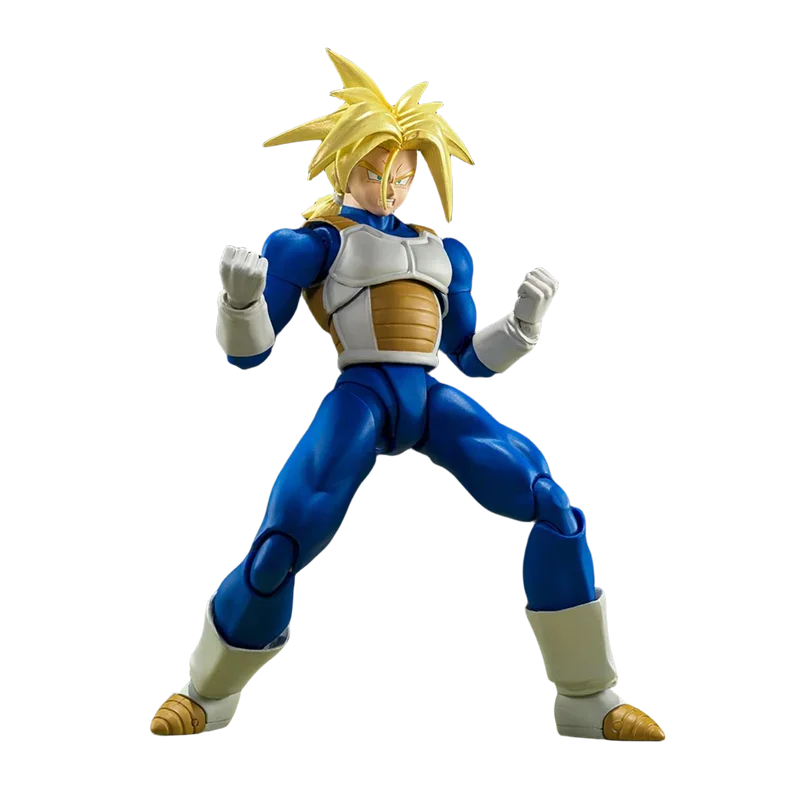 Bandai Genuine Dragon Ball Anime Figure SHF Super Saiyan TRUNKS Action Figure Toys for Children Gift ornamenti modello da collezione