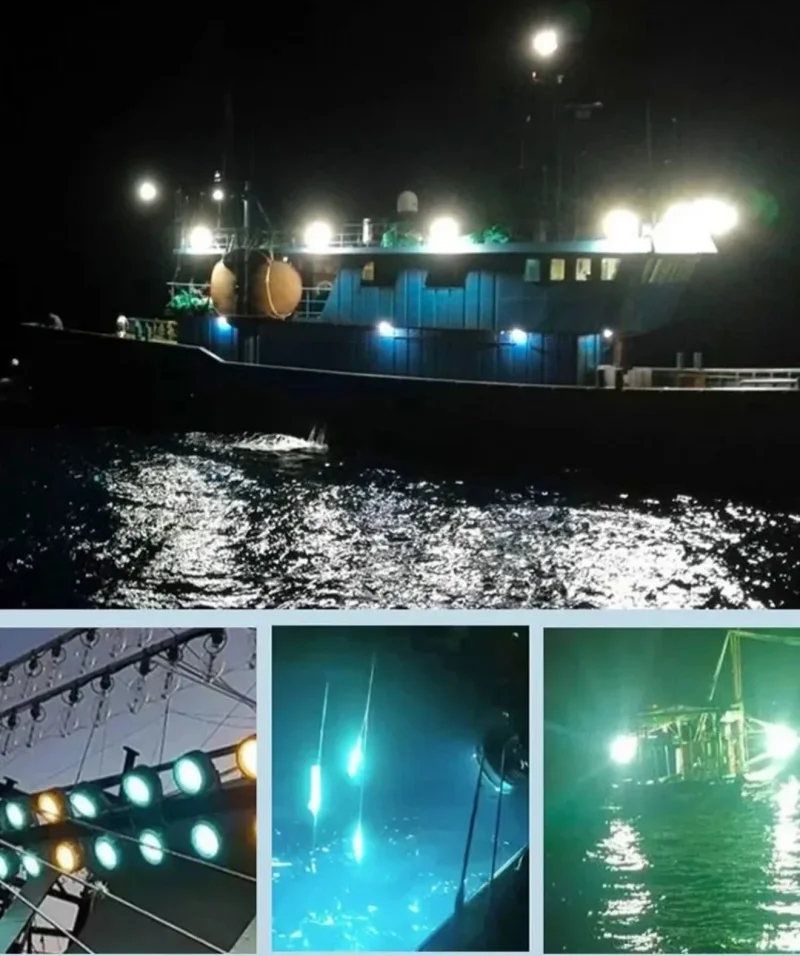 1000 Watt Led Fish Light For Outdoor Fishing Boat Waterproof 220v Blue Light Sea Fishing Lure Squid Fishing Light
