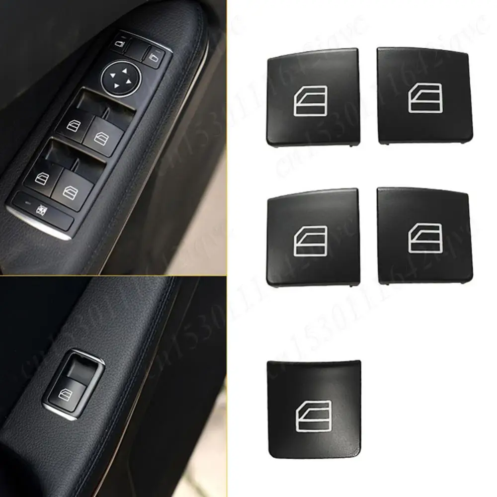 Car Window Lifting Button Car Glass Lift Power Window Switch Button Cover Caps for Mercedes Benz C GLK E Class W204 X204 W212