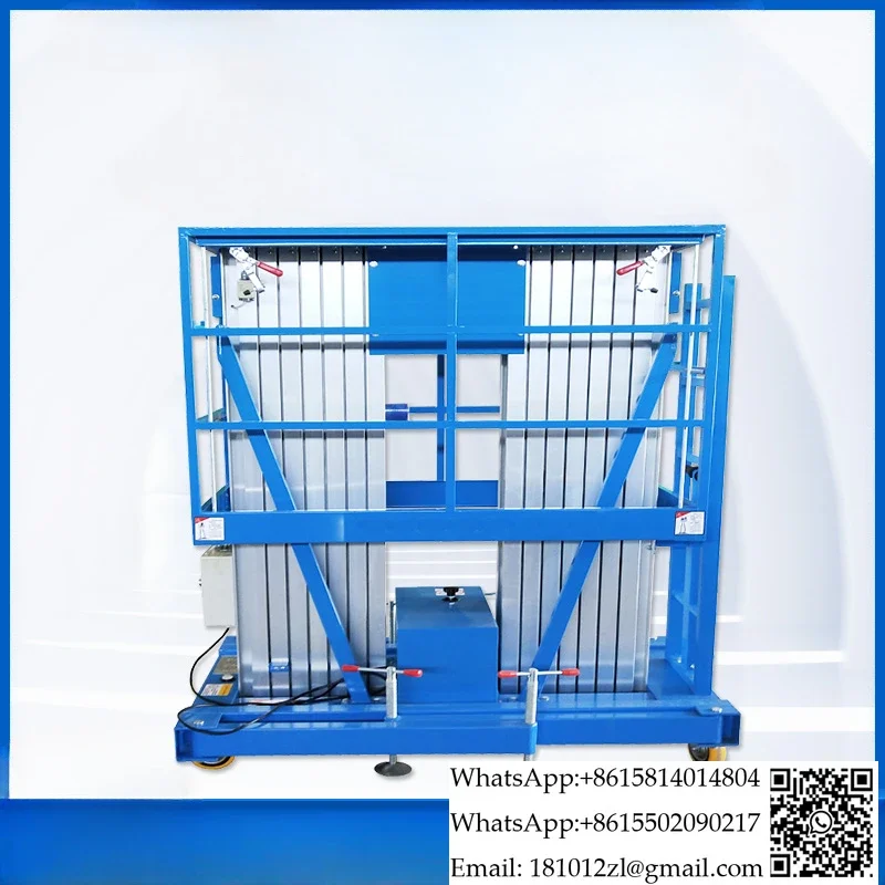 Aluminum alloy lift electric small hydraulic lifting platform high-altitude multi-functional climbing ladder mobile lift car