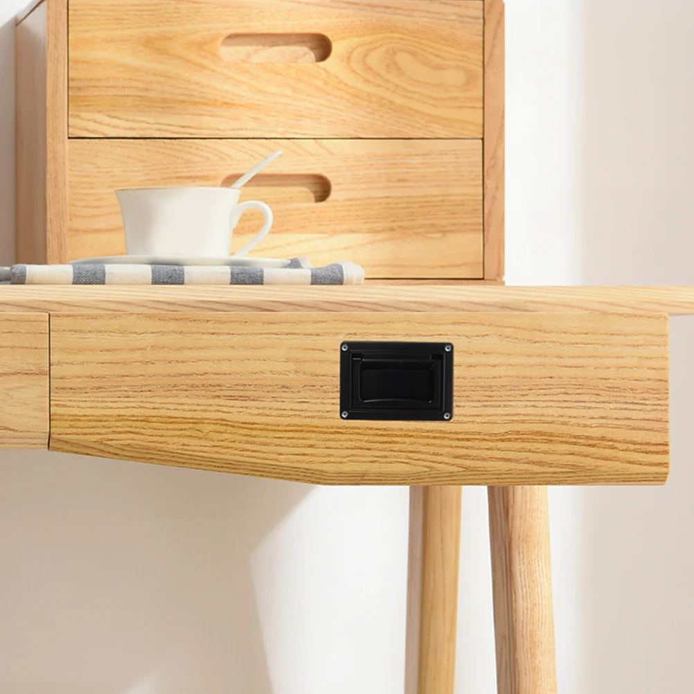 

Zinc Alloy Recessed Door Pull Handle Durable Wear Resistant Flush Drawer Pull Modern Cabinet Handles Kitchen Door Pulls