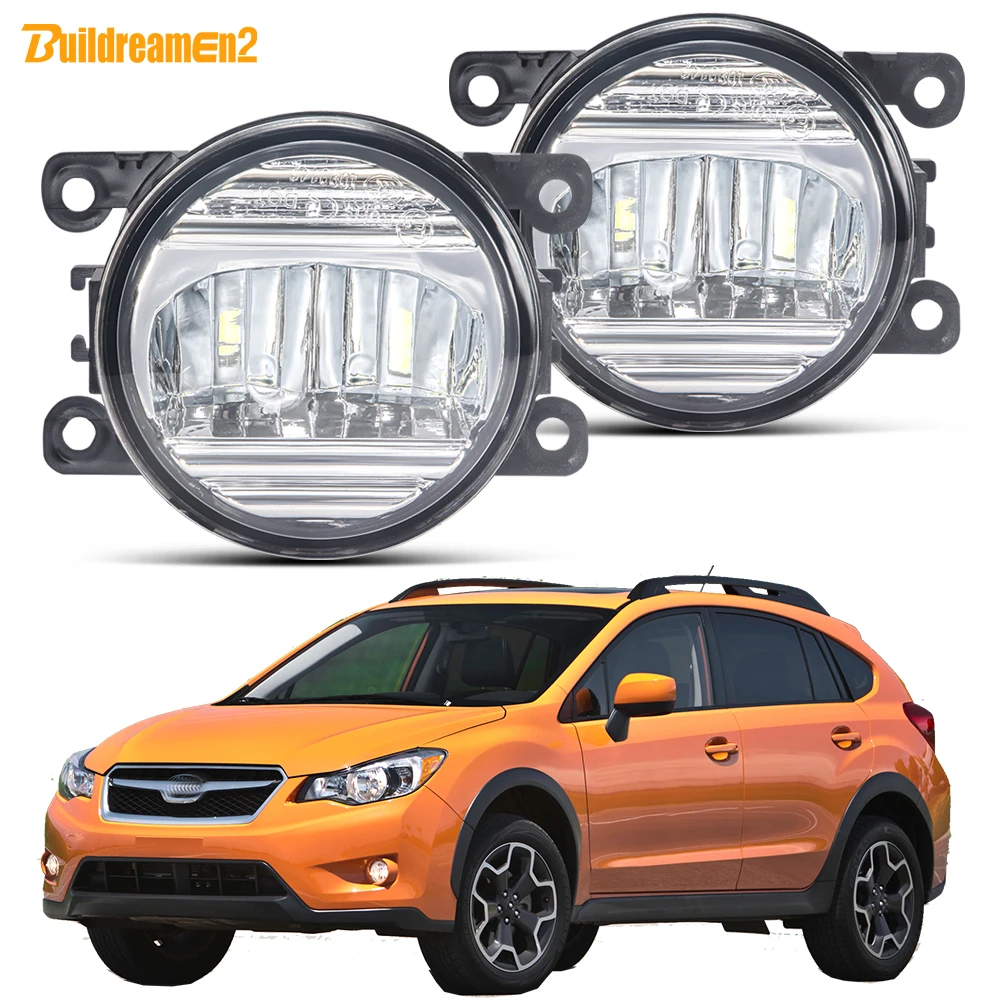 2 X 30W Car Left + Right LED Fog Light Assembly DRL Fog Daytime Running Lamp 12V For Subaru XV (_GP_) 2012 2013 2014 2015 2016