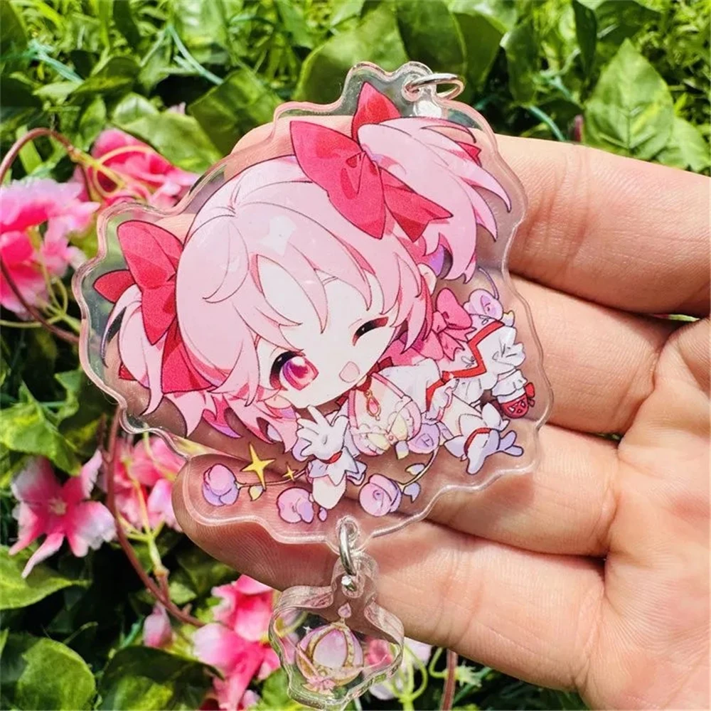 애니메이션 Kaname Puella Magi Madoka Magica Akemi Homura Miki Sayaka 코스프레 의상 아크릴 키 체인 액세서리 펜던트 소품 선물
