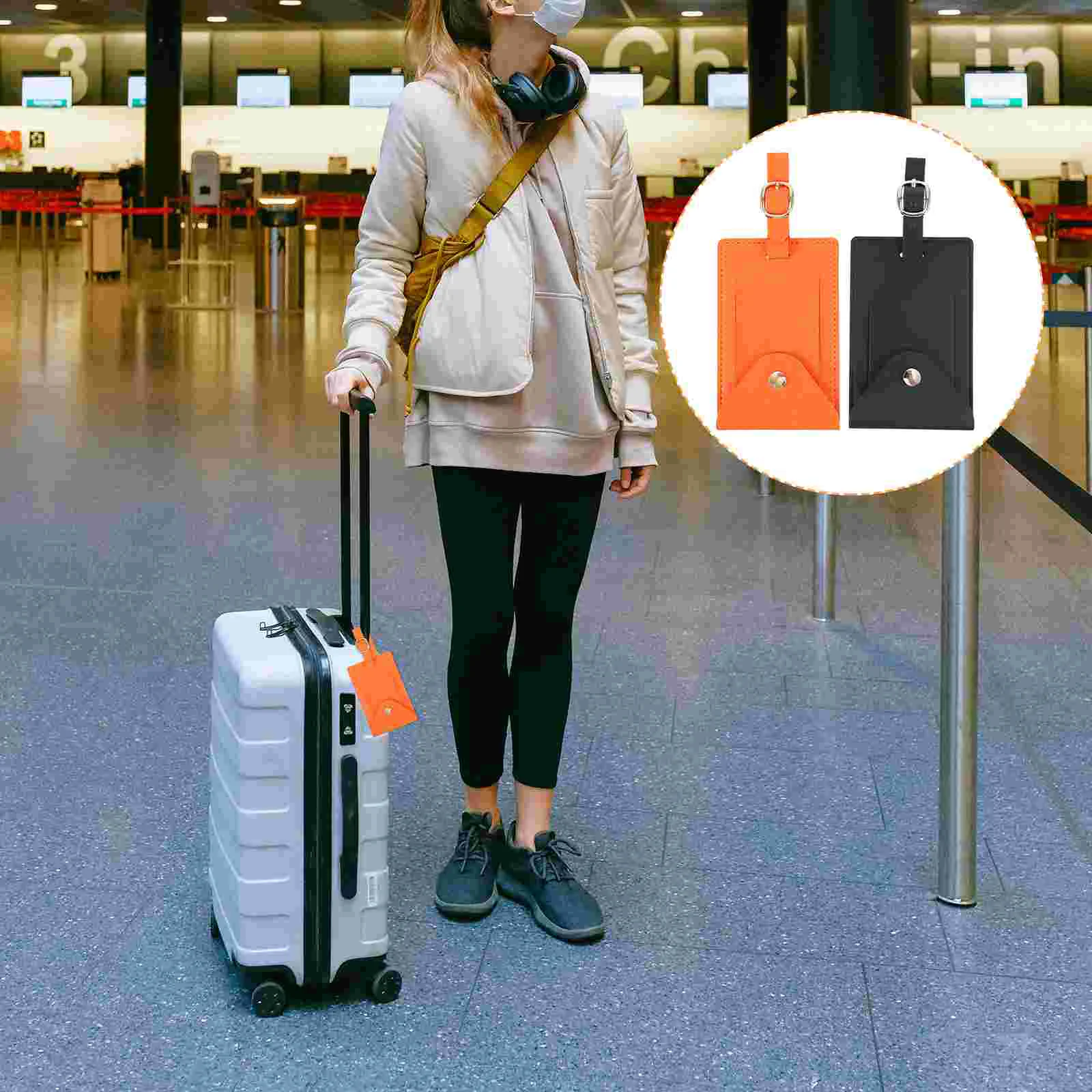

2 Pcs Luggage Tag Bag Tags Multifunctional Baggage Boarding Pass Label ID Labels
