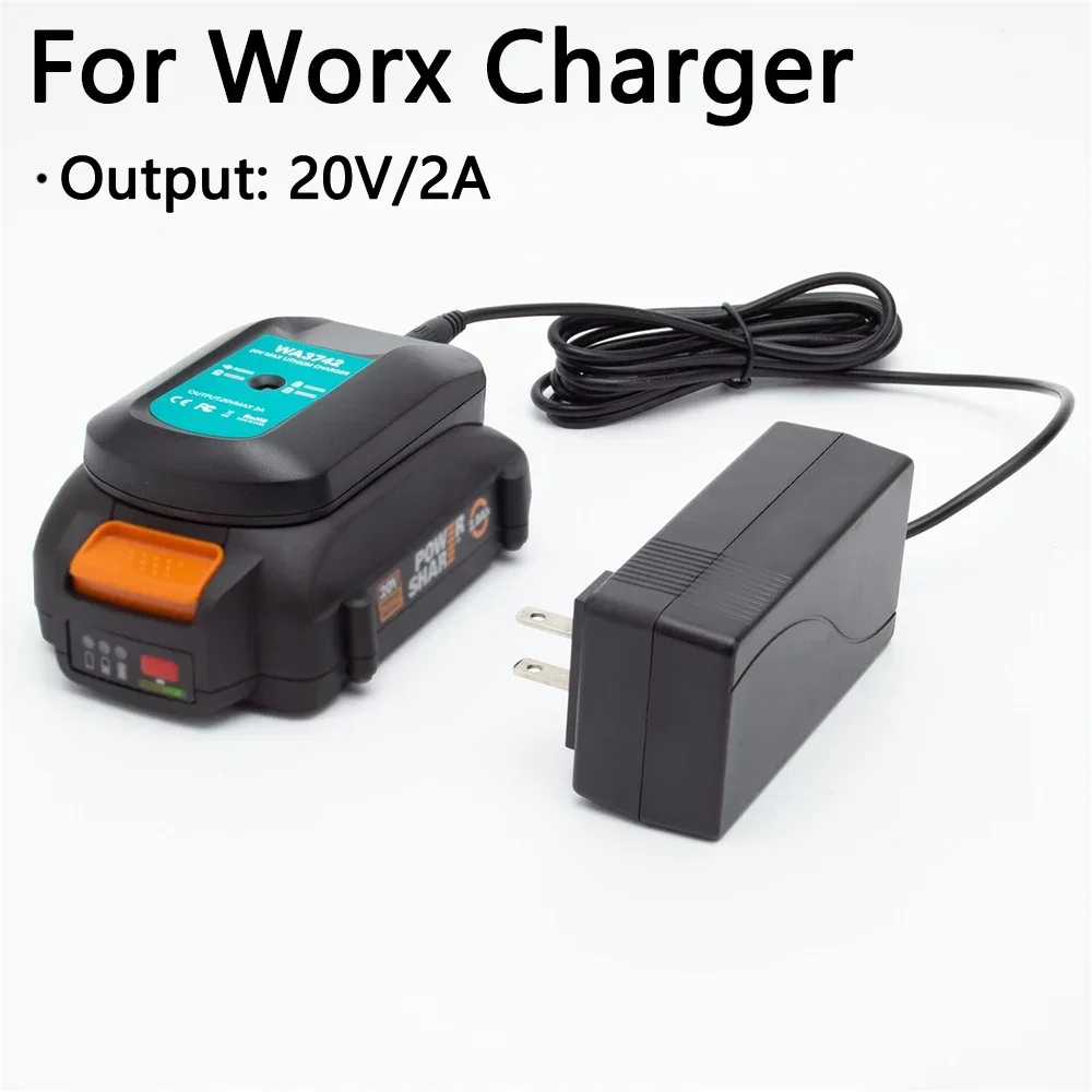 Carregador Rápido da Bateria do Worx-li-íon 1820v Wa3520 Wa3525 W3575 Wa3578 Tomada da ue Nenhuma Bateria