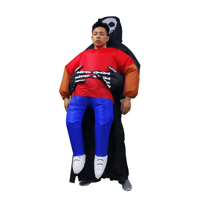 Spooky Halloween Spoof Props Cape Ghost Hugger DIY Halloween Riding Alien Inflatable Costume Suitable for Children and Adults