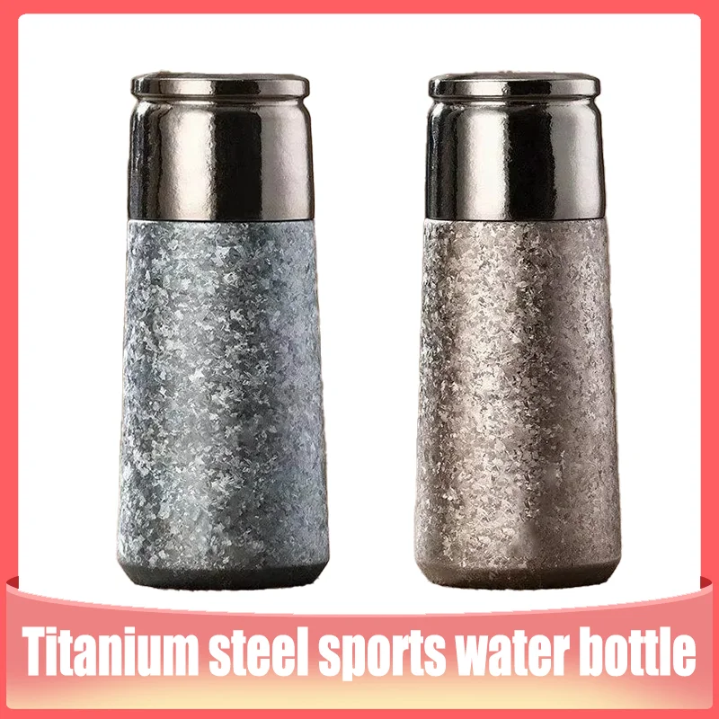 Titanium Water Bottle Insulated Thermos with Magnetic Lid Tea Infuser Double Wall 12h Hot Cold Flask for Travel Office Gift