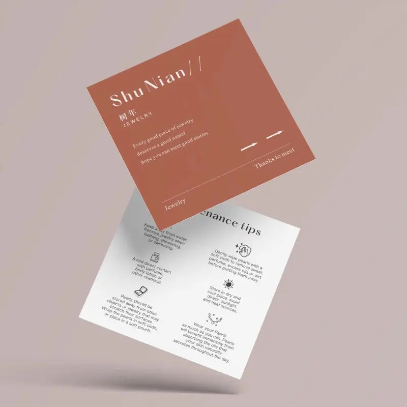 Customized 9*9cm Thank You Gift Decoration Card For Small Business Coated Paper Personalized Customization Wedding Invitation