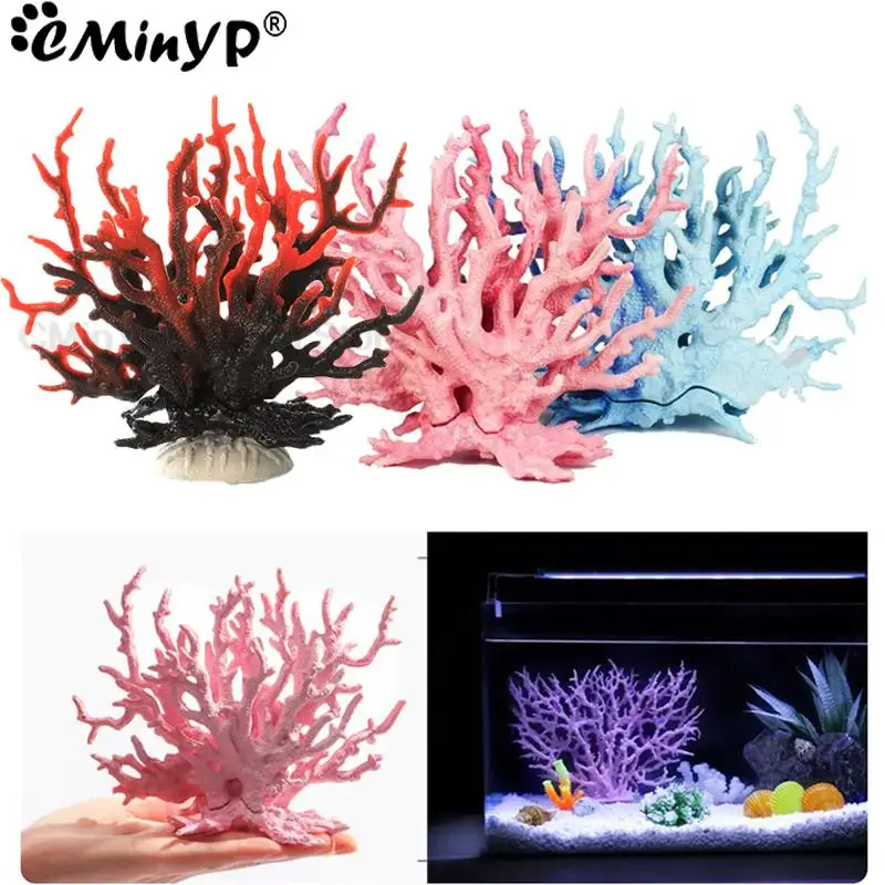 Undersea Artificial Fake Coral Water Plants Landscape for Fish Tank Simulation Ornaments Resin Fake Coral Aquarium Decoration