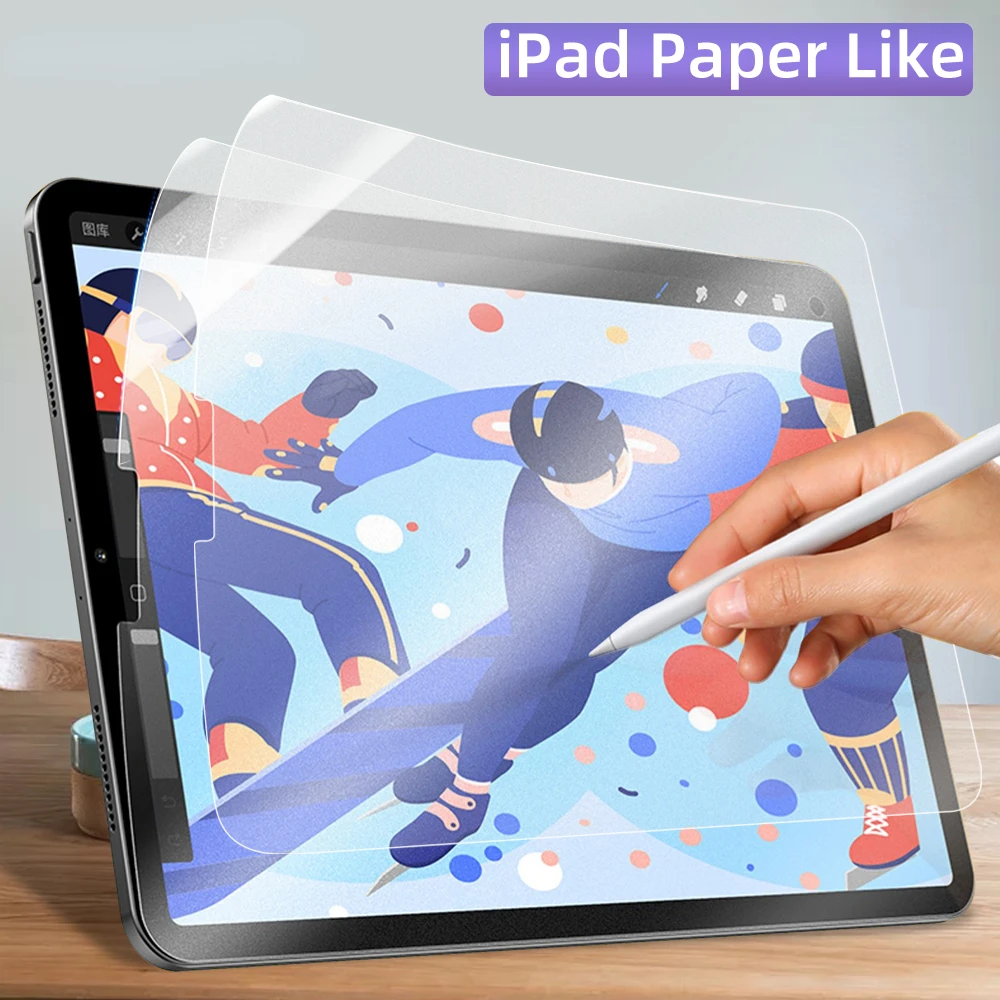 Writing Film Matte iPad Paper Like Screen Protector For Drawing iPad Air 4 5 10.9 10th 2022 Pro 11 9.7 10.2 7/8/9th Mini 6