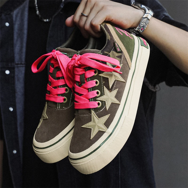 

2025 New Men’s Fashion Sneakers– Hong Kong Style, Chunky Sole, Height Increase, Breathable, Daily Commute & Sports