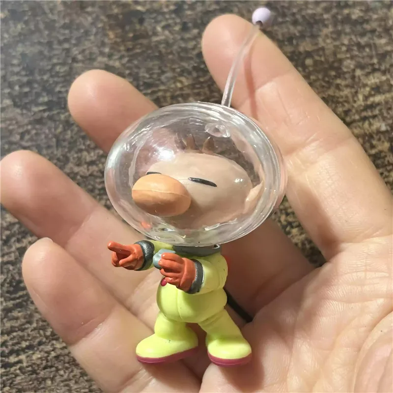Figura de pikmin de dibujos animados de 5cm, muñeca con cadena, modelo de PVC para juguete para niños