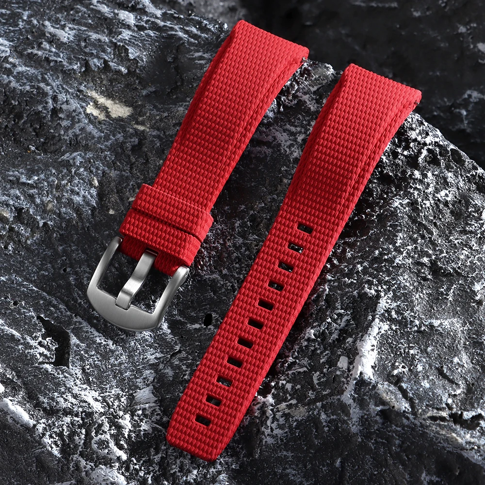 Neues Gebogenes FKM-Gummi-Uhrenarmband mit Schnellverschluss für Omega, Rolex, Seiko, Longines Herrenuhren 20mm 21mm 22mm