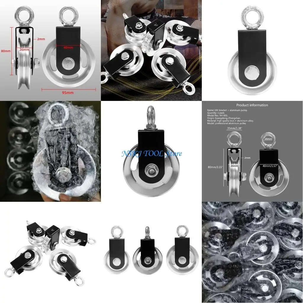 

L8RC Smooth Pulley Fitness Cable Aluminum Pulley Gym Equipment Replacement