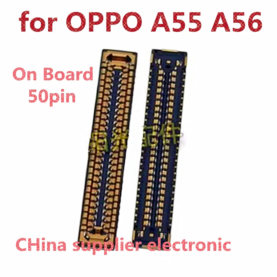 

10pcs-100pcs for OPPO A55 A56 Mobile phone tail socket motherboard cable connection buckle FPC connector 50 pins Battery Holder