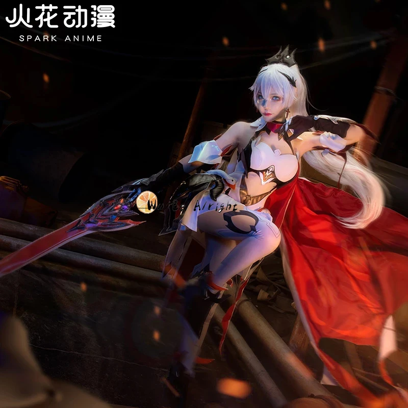 Game Honkai Impact 3 Kiana Kaslana Anime Suit Sexy Dress Cloak Uniform Cosplay Costume Halloween Women Outfit NEW Full Set Wig