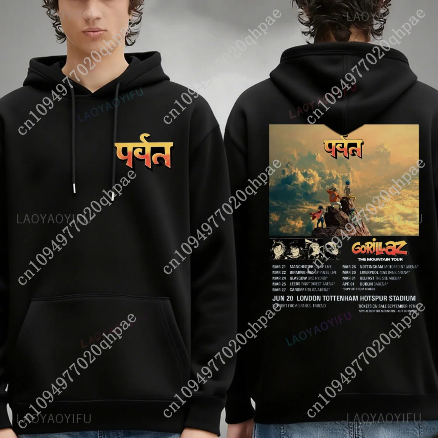 موضة غوريلاز روك باند مطبوعة هوديي هوديي الرجال الشارع الشهير Harajuku ملابس للجنسين البلوز جديد في هوديس وبلوزات
