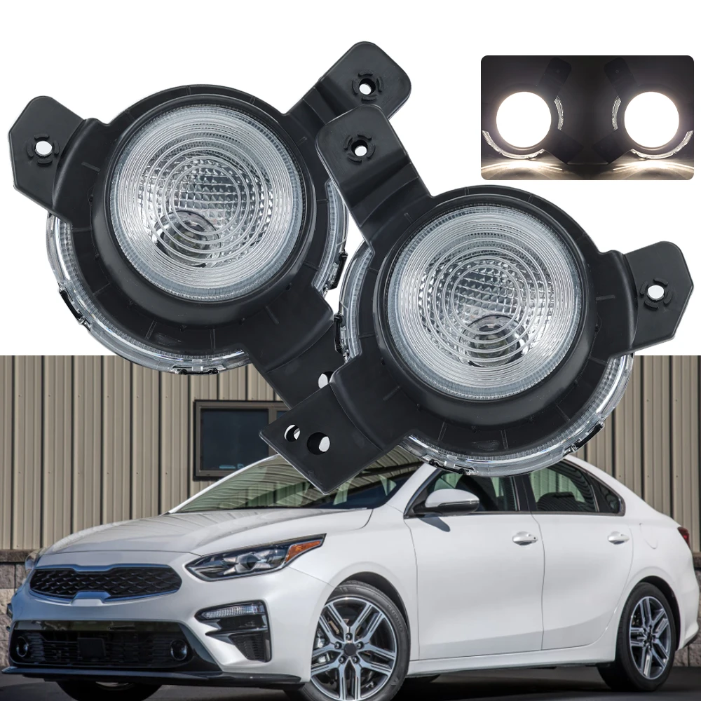 Fog Lights For Kia K3 Forte Cerato 2019 2020 Front Bumper Fog Lamps DRL headlights Pair Driver Passenger Side Accessories