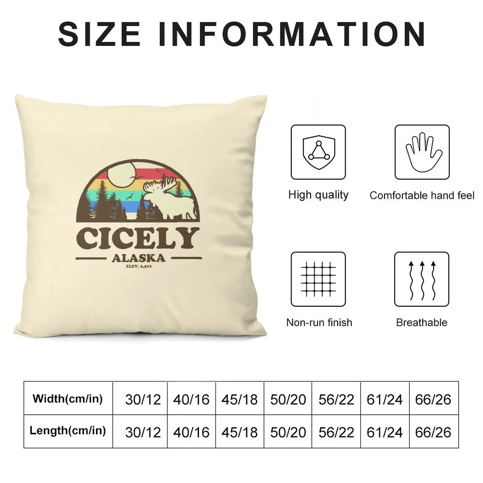 Cicely Alaska Throw Pillow Sofa Cover Cushions Christmas Pillow Covers pillow