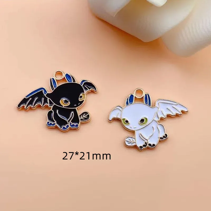 10pcs Enamel Cartoon Animal Charm for Jewelry Making Earring Pendant Bracelet Necklace Accessories Craft Supplies Gold Plated