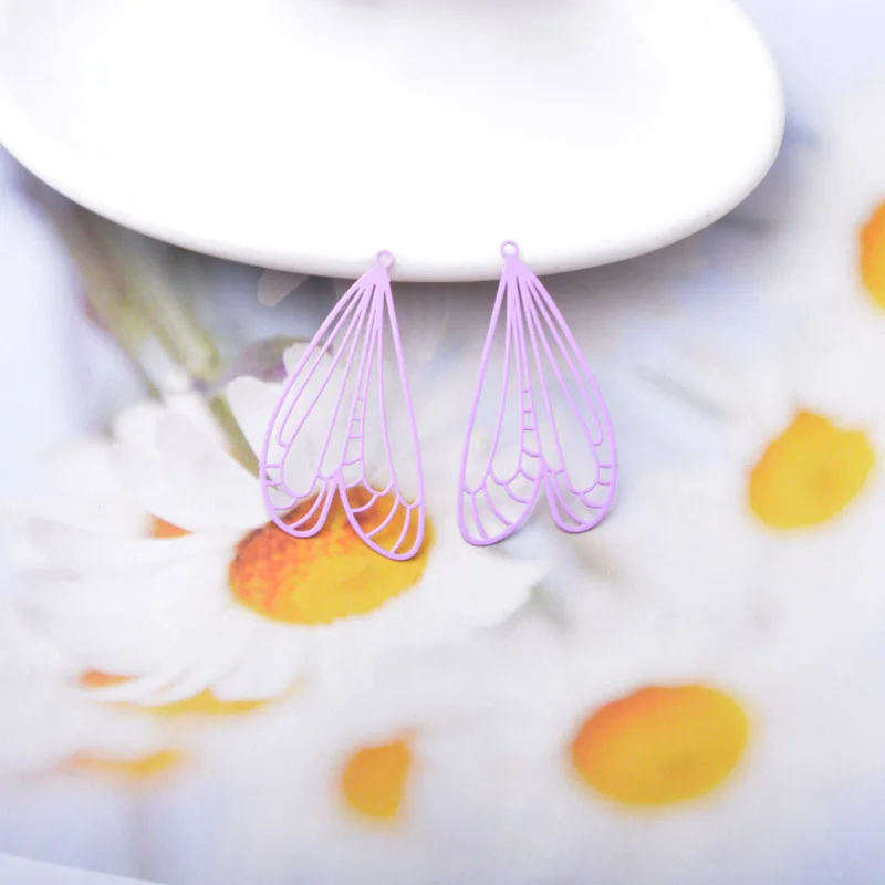 30 Stück AB8881 Messing Hellgoldener Mottenflügel Schmuckanhänger Farben Anhänger DIY Damen Ohrring Halskette Zubehör – Detail 9