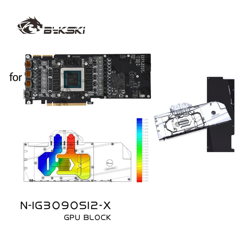 Bykski N-IG3090SI2-X GPU Water Block Use for Colorful iGame RTX N3090-2406X-SI2 Video Card / Full Cover Cooler Copper Radiator
