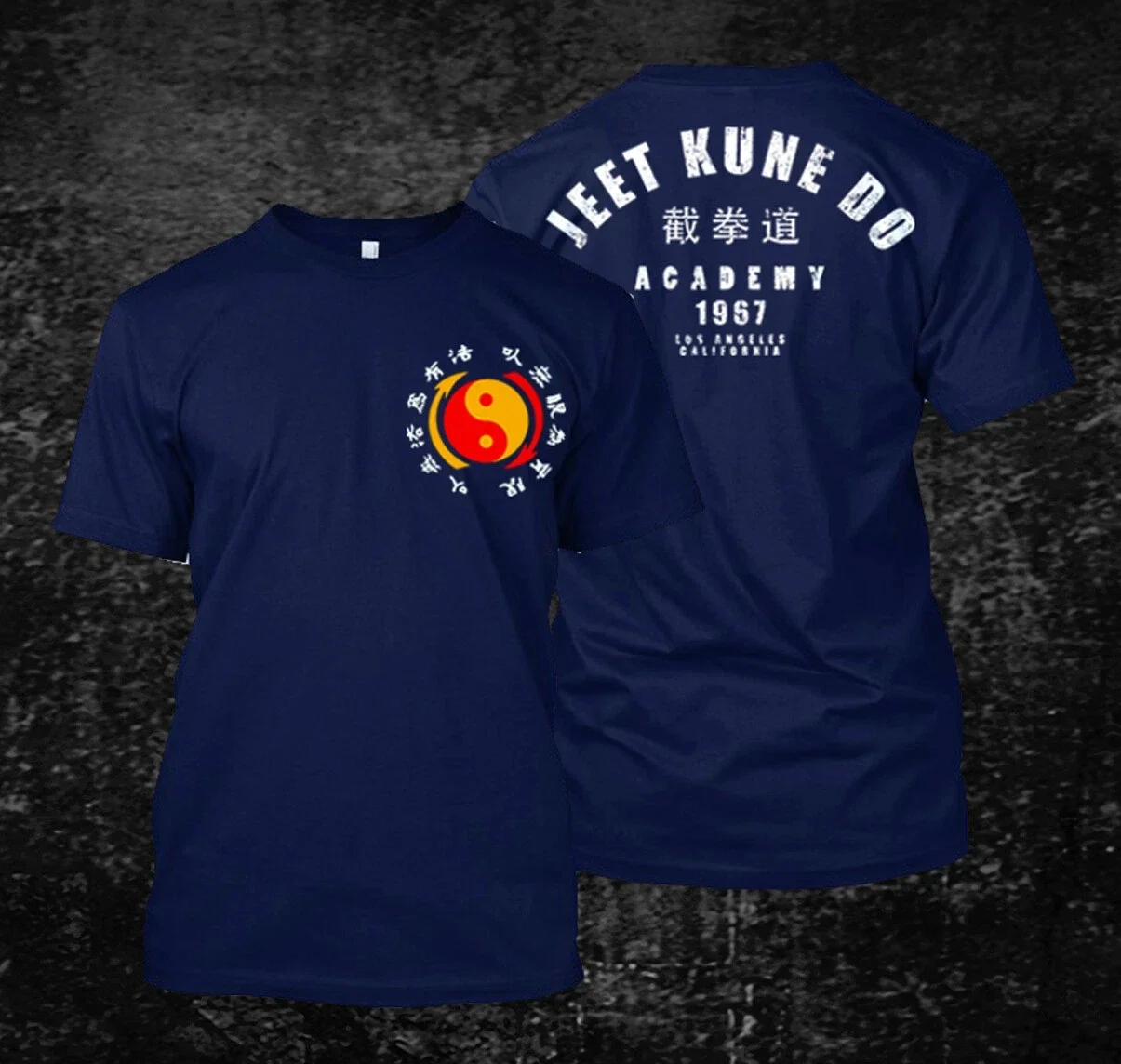 2026 Jeet Kune Do Akademie - Maßgefertigtes Schwarzes Herren-T-Shirt – Detail 3