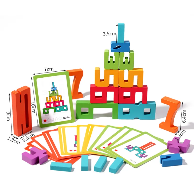 Juguetes de matemáticas Montessori, bloques de construcción apilables de números de madera, juguete de equilibrio Digital, juguete de aprendizaje preescolar con números para niños, regalos