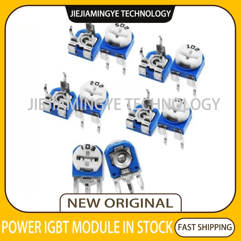 NEW Horizontal RM065 blue and white adjustable resistor 100R 200R 500R 1K 2K 5K 10K 20K 50K 100K 200K 500K 1M 2.2K 300R 3K