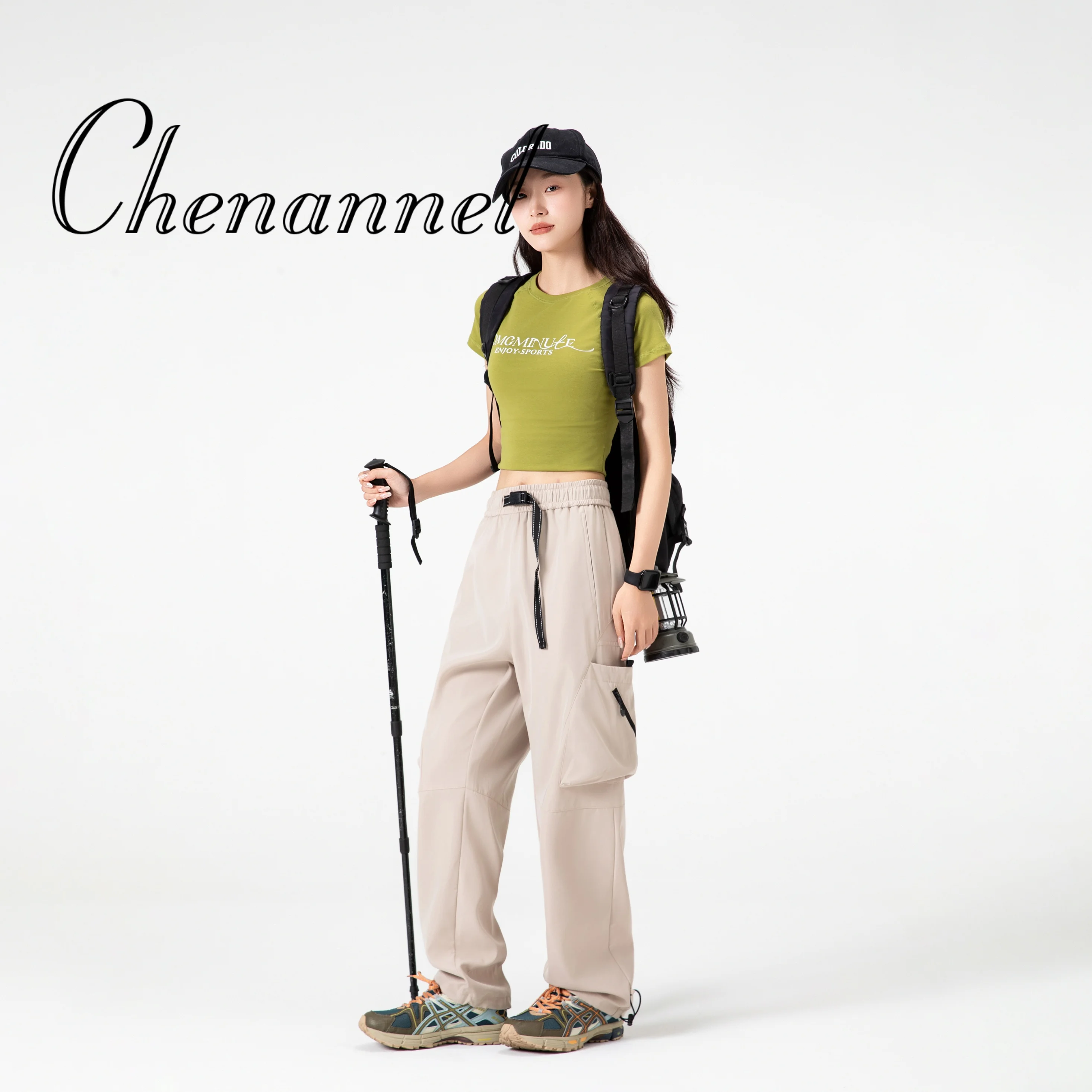 

Men's Casual Pants Water Resistant Loose Fit Casual Straight Leg Trousers High-Street Trendy Men Pants Large Pocket Cargo Pants