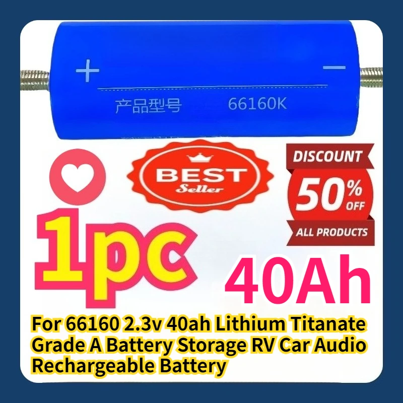 

For 66160 2.3v 40ah Lithium Titanate Grade A Battery Storage RV Car Audio Rechargeable Battery
