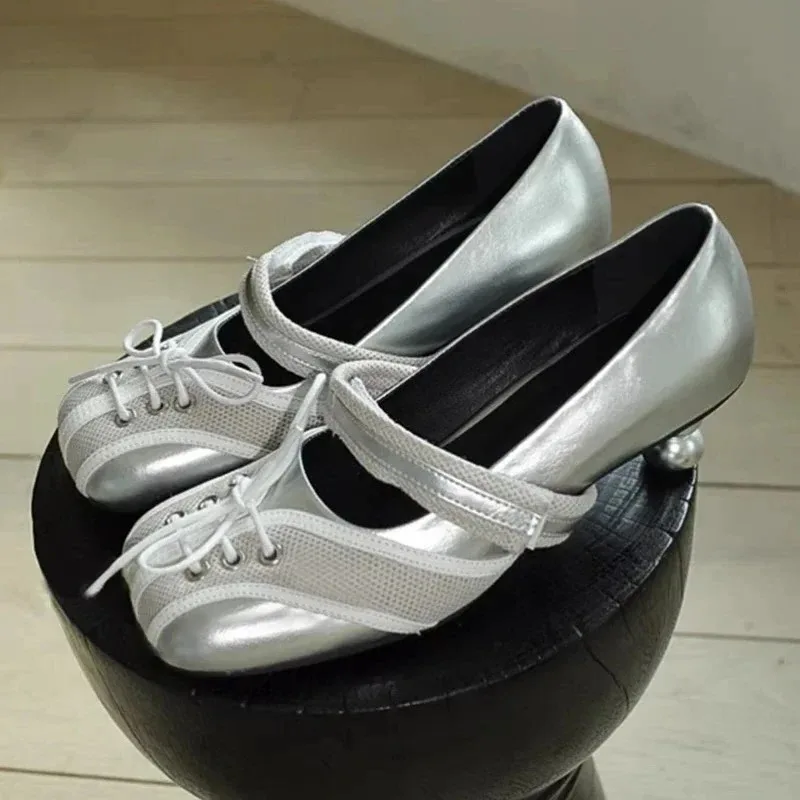 

2026 New Women's Mary Jane Shoes Strange Style Round Head High Heels for Woman Fashion Casual Shoes Designer Shoes Zapatos Mujer