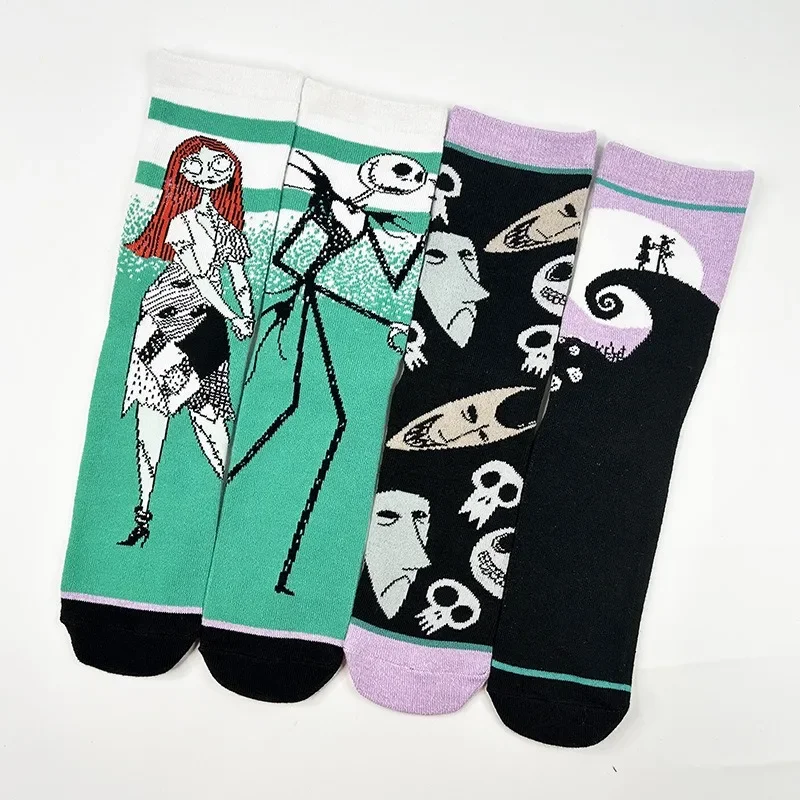 5pairs MINISO Disney Men Women Socks cartoon anime gamers Christmas Halloween novelty funny happy crazy socks