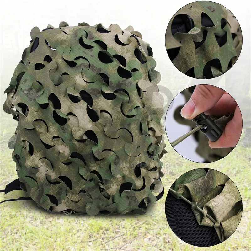 Hunting Bag Cover for Hunter Ghillie Suit Mesh Tactical Backpack Cover Rifle Gun Shooting Hiden Airsoft Gear(Backpack no Include