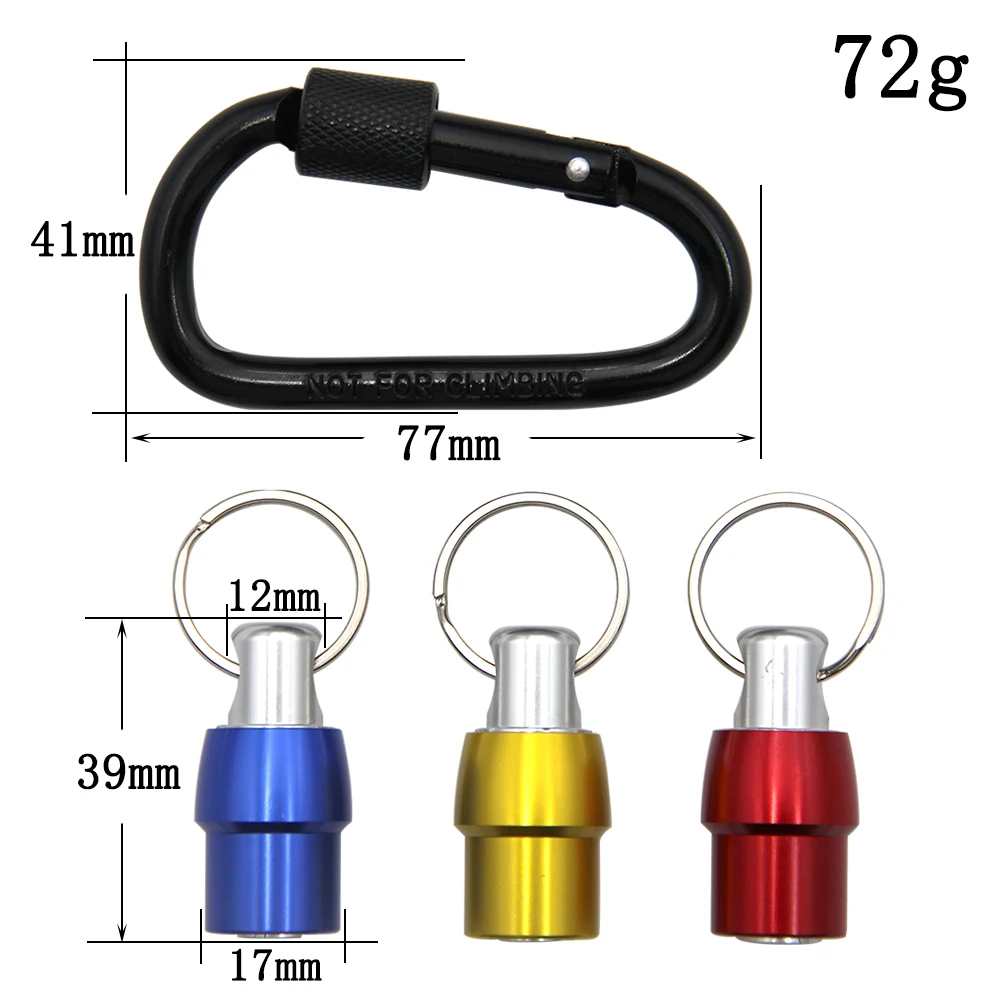 Keychain Quick Change Connect Rod 1/4 Hexagonal Quick Release Aluminum Alloy Mountaineer Buckle Screwdriver Head Socket Tool